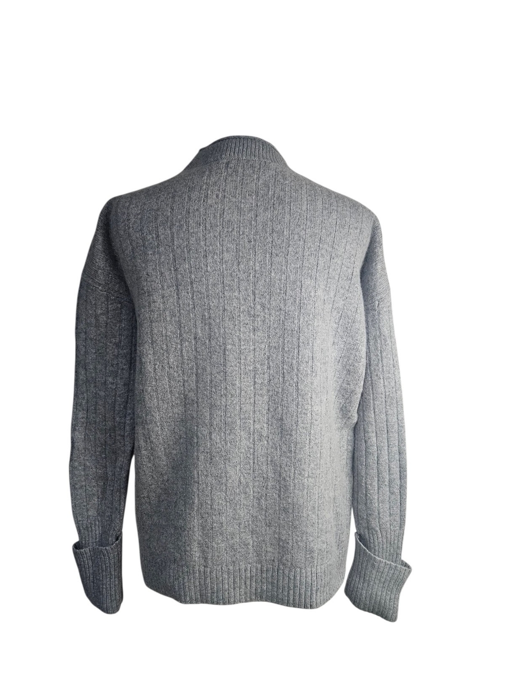"Banana Republic Grey Sweater, Fine Merino Wool and Cashmere Blend, Size S - Picture 2 of 7